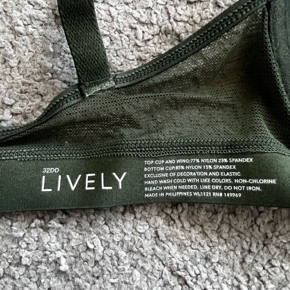 Lively No Wire Push-up - Olive Green Women's Bra - Picture 4 of 4